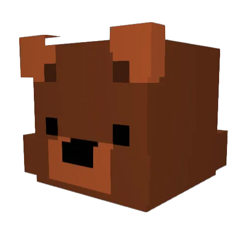Artwald Minecraft avatar head, 3D render