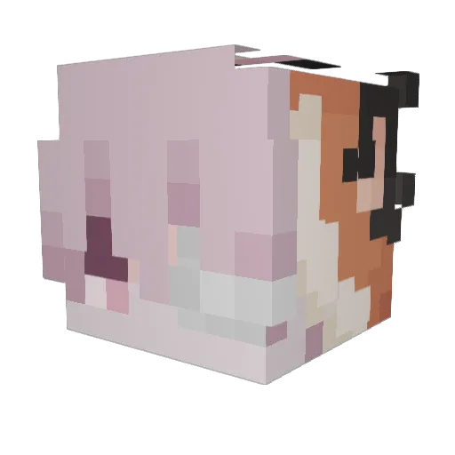 Artxu Minecraft avatar head, 3D render