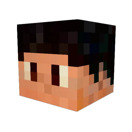 Arty69 Minecraft avatar head, 3D render