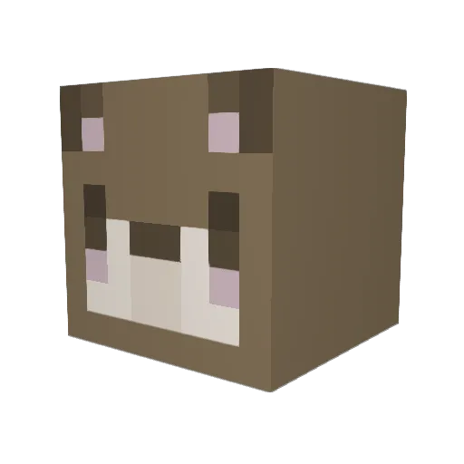 Arty6 Minecraft avatar head, 3D render