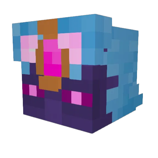 ArtyAeterna Minecraft avatar head, 3D render