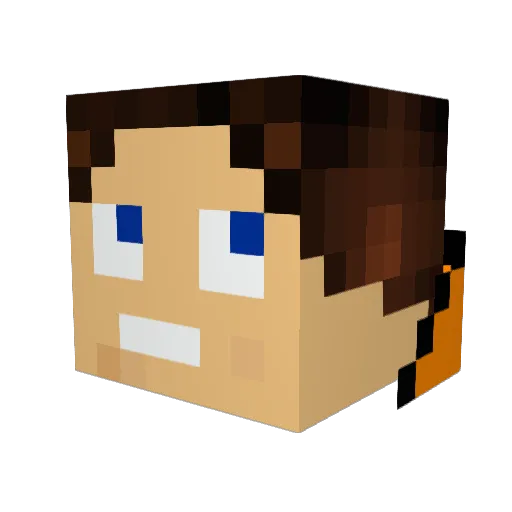 ArtyFu Minecraft avatar head, 3D render