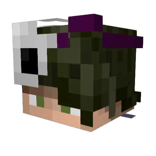 ArtyMi Minecraft avatar head, 3D render