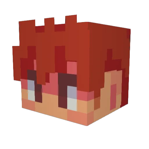 Arty_Heather Minecraft avatar head, 3D render