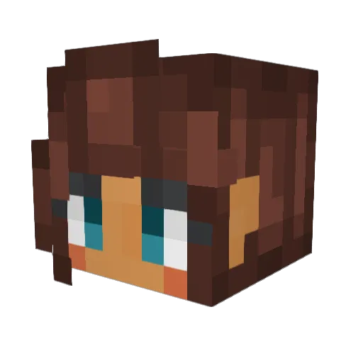 Arty_Miss Minecraft avatar head, 3D render