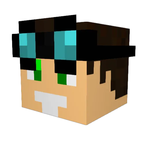 Artycel Minecraft avatar head, 3D render