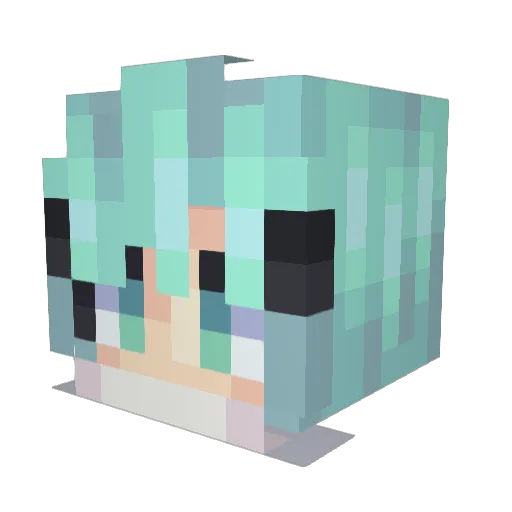 Artykenn Minecraft avatar head, 3D render