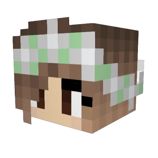 Artyqueen Minecraft avatar head, 3D render