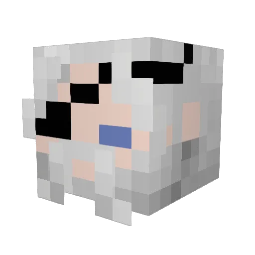 Artzvok Minecraft avatar head, 3D render