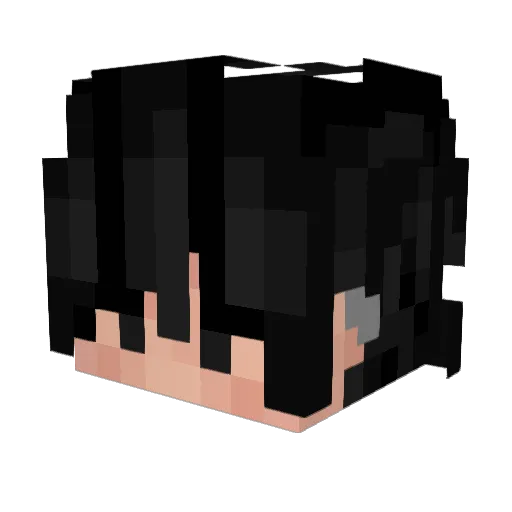 Aruami Minecraft avatar head, 3D render