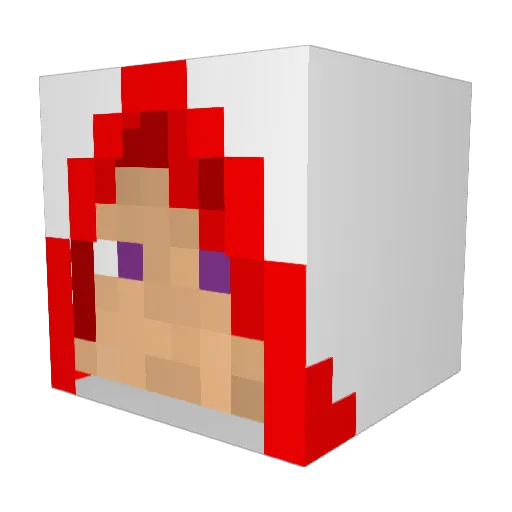 Aruceus27 Minecraft avatar head, 3D render