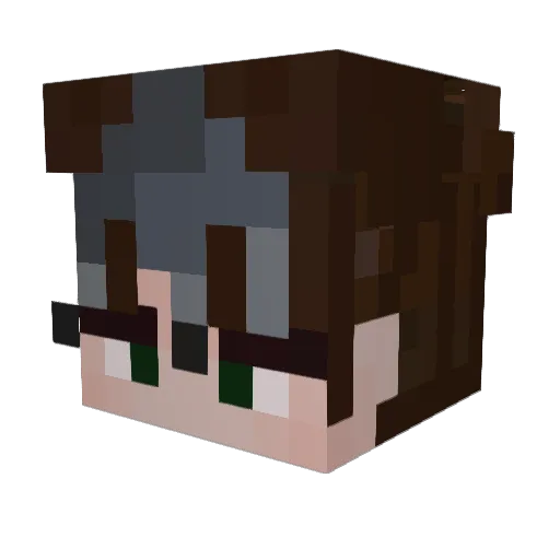 Arudawn Minecraft avatar head, 3D render