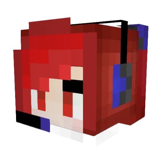 Arufa217 Minecraft avatar head, 3D render
