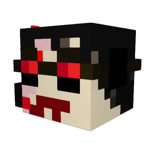 Arugall Minecraft avatar head, 3D render
