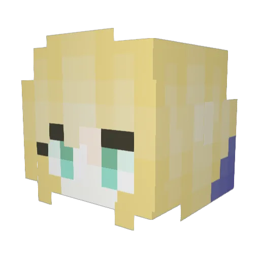 Arui065 Minecraft avatar head, 3D render