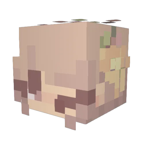 Arumia Minecraft avatar head, 3D render