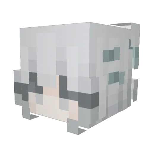 Aruno76 Minecraft avatar head, 3D render