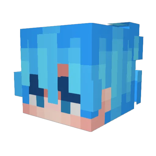 Arunxr Minecraft avatar head, 3D render