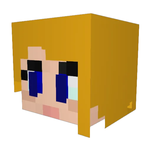 Arus_Krystalia Minecraft avatar head, 3D render