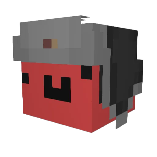 ArussDB Minecraft avatar head, 3D render