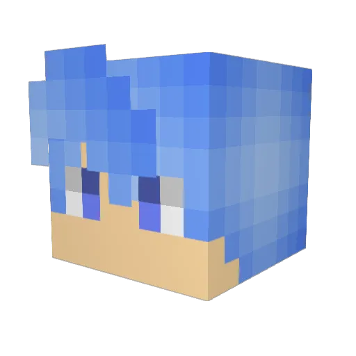 Arusu176 Minecraft avatar head, 3D render