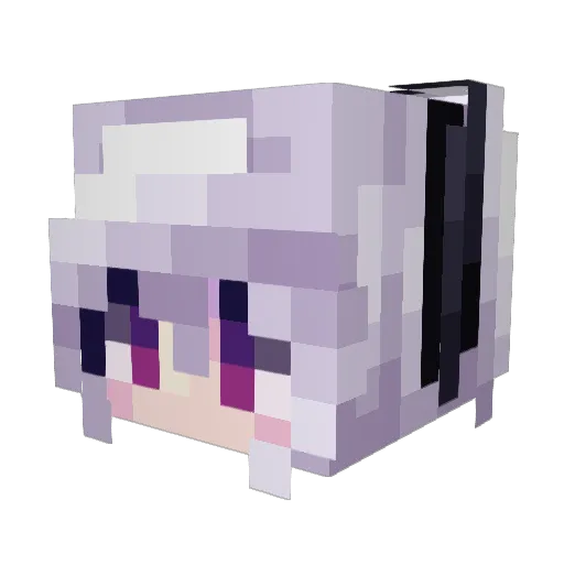 Aruvarou Minecraft avatar head, 3D render