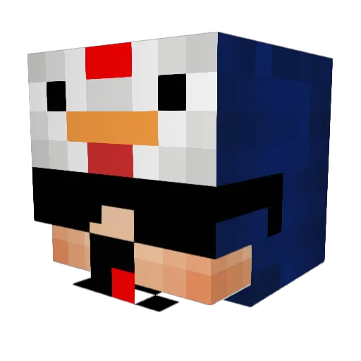 Arvcrafter06 Minecraft avatar head, 3D render