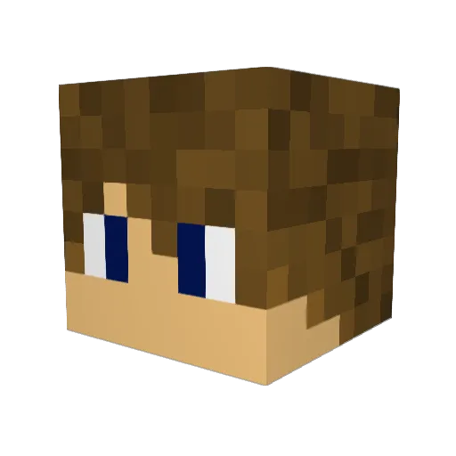 Arvenwarrior Minecraft avatar head, 3D render