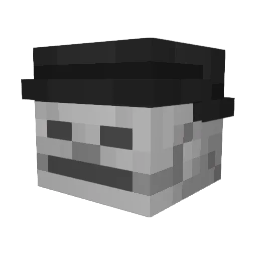 Arvid_7 Minecraft avatar head, 3D render