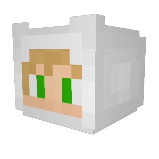 Arvierra Minecraft avatar head, 3D render