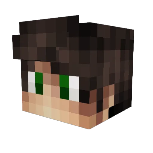 Arvilu Minecraft avatar head, 3D render