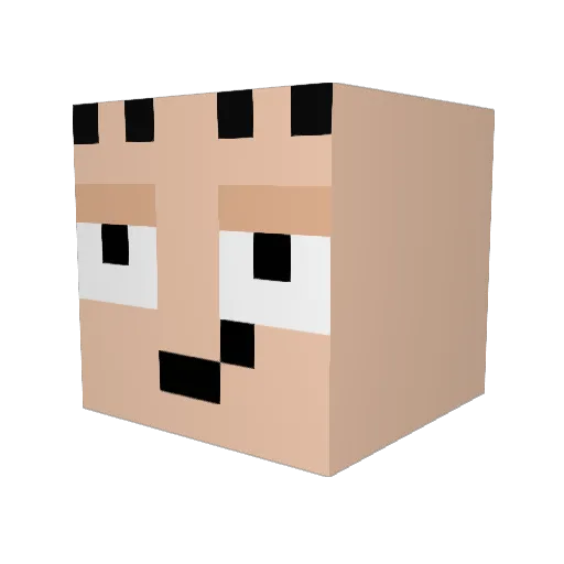 Arvix Minecraft avatar head, 3D render