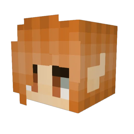 Arvo_Man Minecraft avatar head, 3D render
