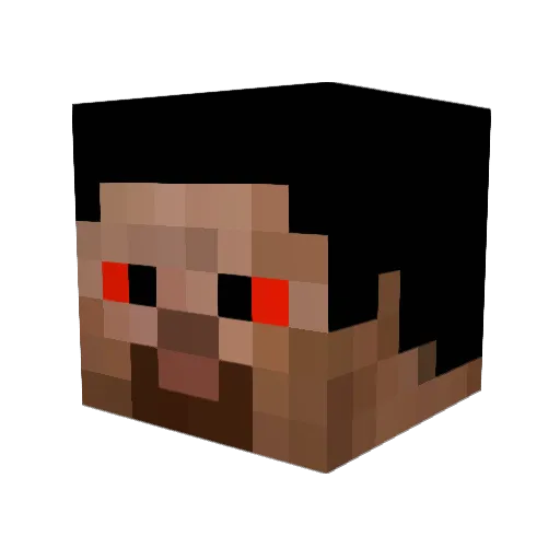 Arvock Minecraft avatar head, 3D render