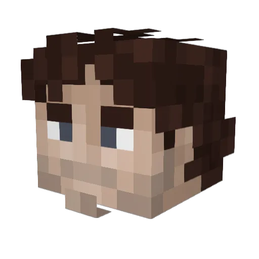 Arvoidooo Minecraft avatar head, 3D render