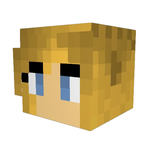 Arwen13 Minecraft avatar head, 3D render