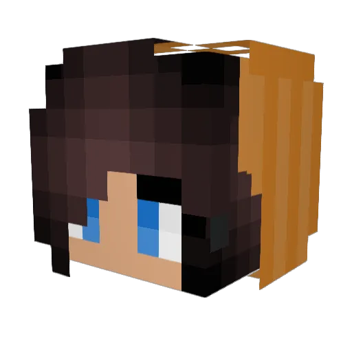 ArwenTheFox Minecraft avatar head, 3D render