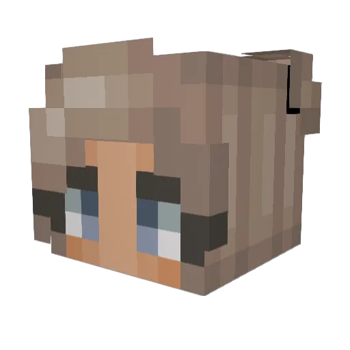 Arwen_KL Minecraft avatar head, 3D render