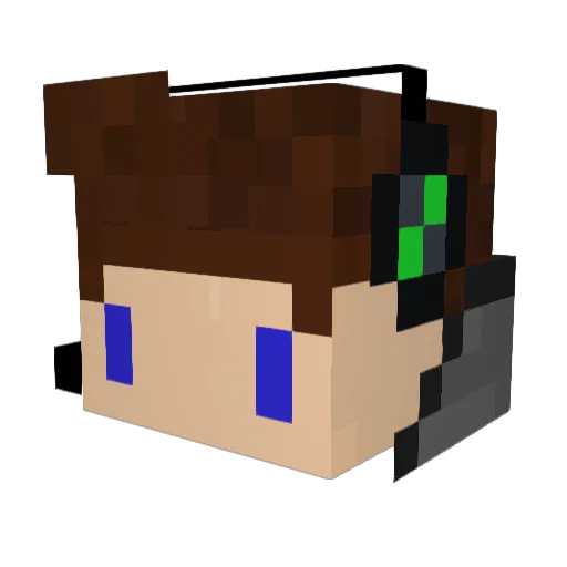 Arxiaowei Minecraft avatar head, 3D render