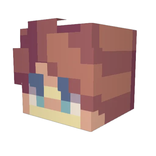 Arxonar Minecraft avatar head, 3D render