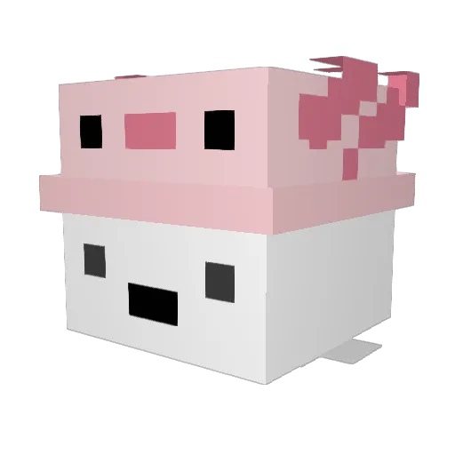 Arxujoo Minecraft avatar head, 3D render