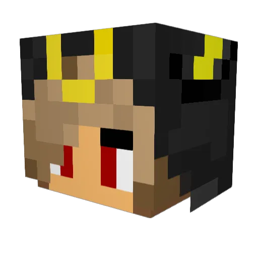 AryBoo Minecraft avatar head, 3D render