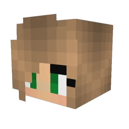 AryVal Minecraft avatar head, 3D render