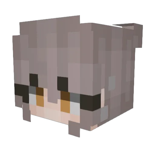 AryaChi Minecraft avatar head, 3D render