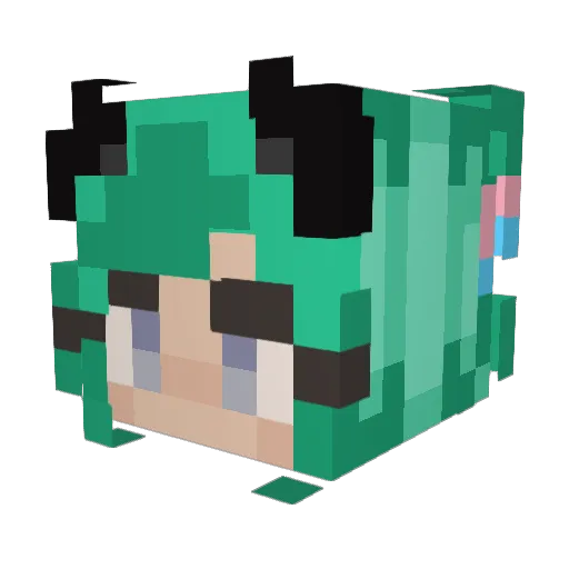 AryaEirsha Minecraft avatar head, 3D render