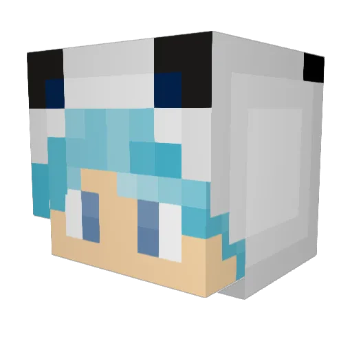 AryaTheBomb Minecraft avatar head, 3D render