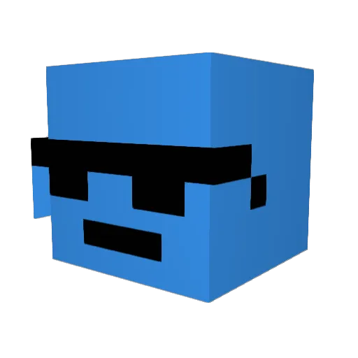 Aryaplayzz Minecraft avatar head, 3D render