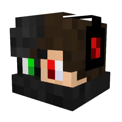 Aryeeto Minecraft avatar head, 3D render