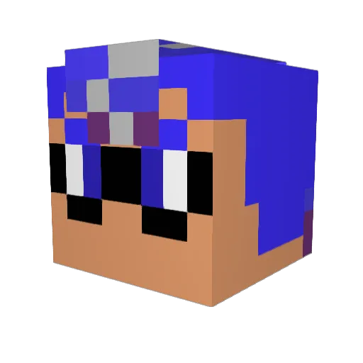 Aryes__ Minecraft avatar head, 3D render