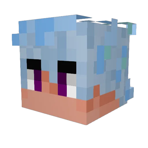Aryesse Minecraft avatar head, 3D render